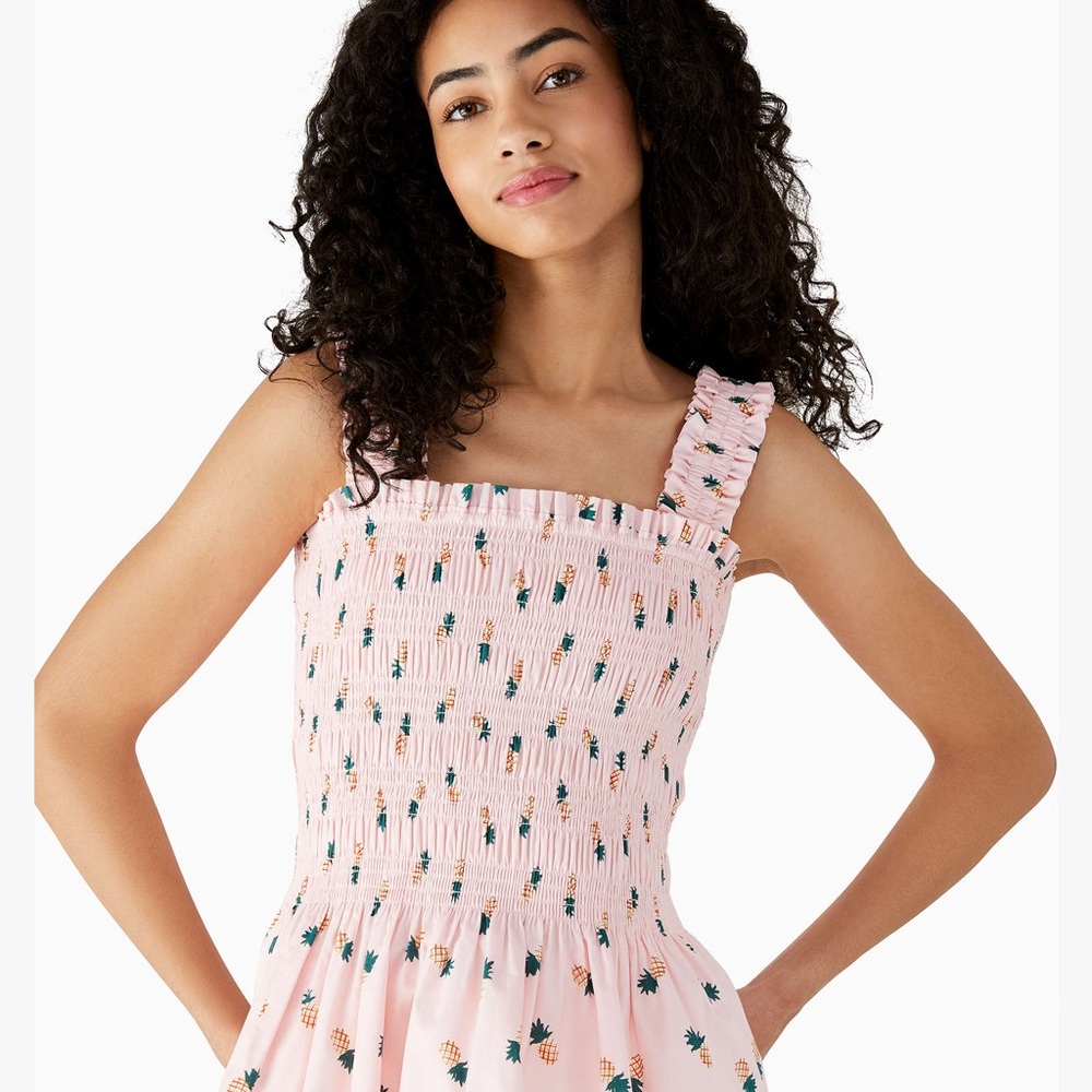 Kate Spade Smock Tank Top Size Small Pineapple Print